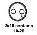 CINCH CONNECTIVITY SOLUTIONS BACC63BP10D20SNH Circular Connector, BACC Series, MIL-DTL-26500 Series, Straight Plug, 2 Contacts