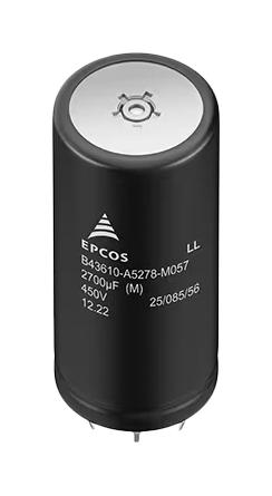 TDK B43613A9188M050 Electrolytic Capacitor, 1800 &micro;F, 400 V, &plusmn; 20%, Snap-In, 5000 hours @ 85&deg;C