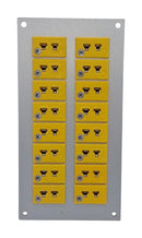 LABFACILITY AM-K-FF + FMP-16 Thermocouple Connector, 75 x 145mm Panel, Miniature, K, Socket, 16Way, Yellow, ANSI, Fascia Mount
