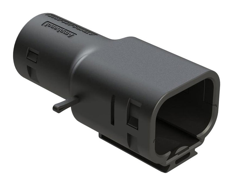 AMPHENOL SINE/TUCHEL ATMBS-031-0805 BACKSHELL, RCPT CONN, 8POS, 180DEG, BLK