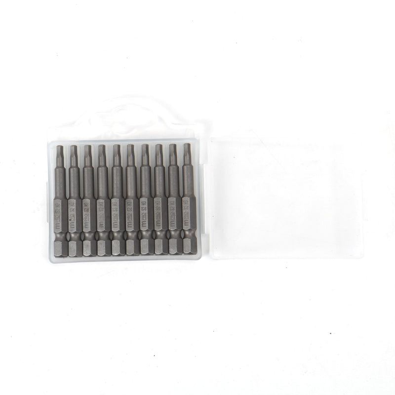 MULTICOMP PRO MP012265 Hex Bit, 10 Pieces of Hex Driver Bits, H3, 50mm, S2