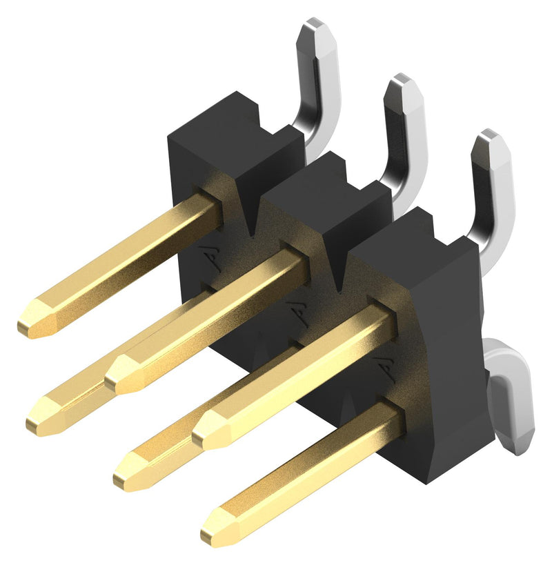 TE CONNECTIVITY 2MM-HB-D03-VS-00-H-TRP Pin Header, Board-to-Board, 2 mm, 2 Rows, 6 Contacts, Surface Mount Straight, AMPMODU Series