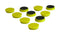 ECLIPSE MAGNETICS RM768/Y Marker Magnet, Ferrite, 30 mm Diameter x 7mm Height, Yellow
