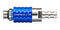 AMPHENOL LTW SQD04-SBCN-PAEM-BE001 Liquid Cooling Plug-Socket, 9/16"-18UNF, Stainless Steel, Blue, Valve, SnapQD Series