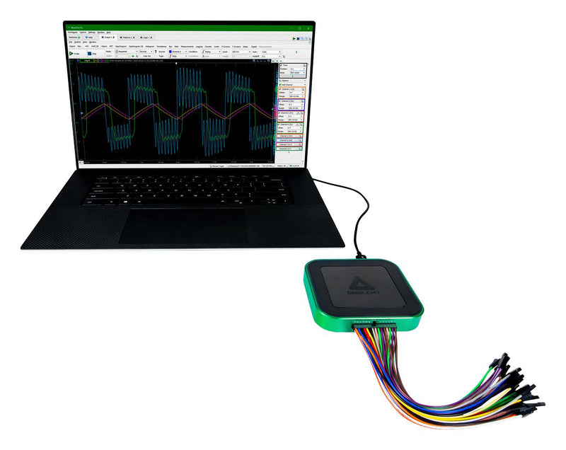 DIGILENT 410-415 PC USB Oscilloscope, Analog Discovery 3 Series, 2 Channel, 30 MHz, 125 MSPS