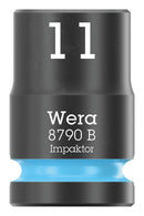 WERA 05005502001 Socket, Hexagonal, Impaktor, 3/8" Drive, 11mm AF, 30mm L