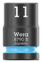 WERA 05005502001 Socket, Hexagonal, Impaktor, 3/8" Drive, 11mm AF, 30mm L