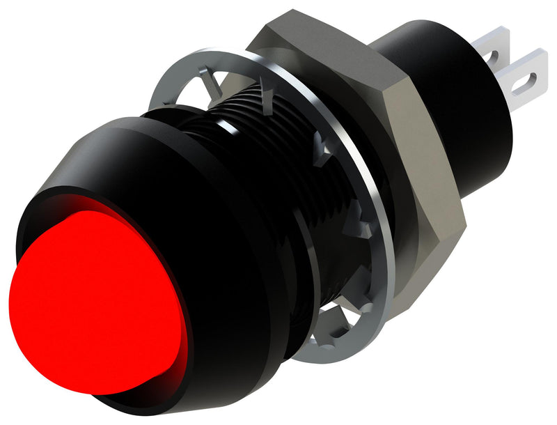 MARL 651-102-04 LED Panel Mount Indicator, Red, 1.85 VDC, 12.7 mm, 20 mA, 450 mcd, IP67