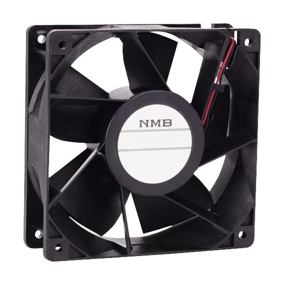 NMB TECHNOLOGIES 12038VA-24R-FU-06 DC Axial Fan, 24 V, Square, 120 mm, 38 mm, Ball Bearing, 243.7 CFM