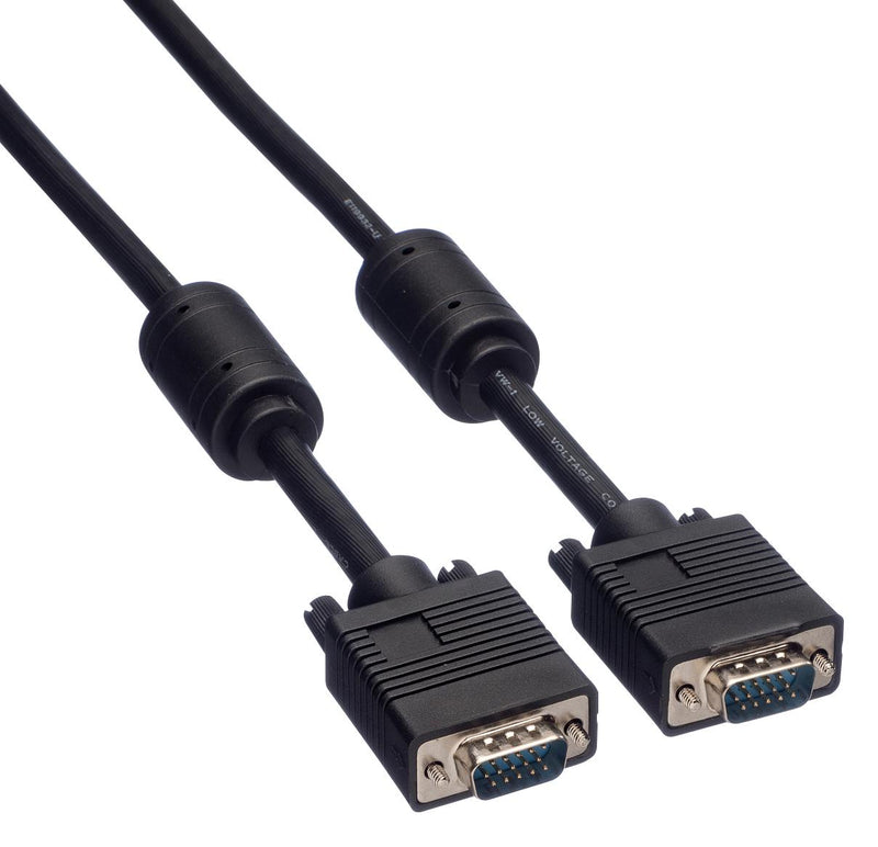 ROLINE 11.04.5660 Computer Cable, D Subminiature H/D Plug, VGA, 15 Way, D Subminiature H/D Plug, VGA, 15 Way, 33 ft