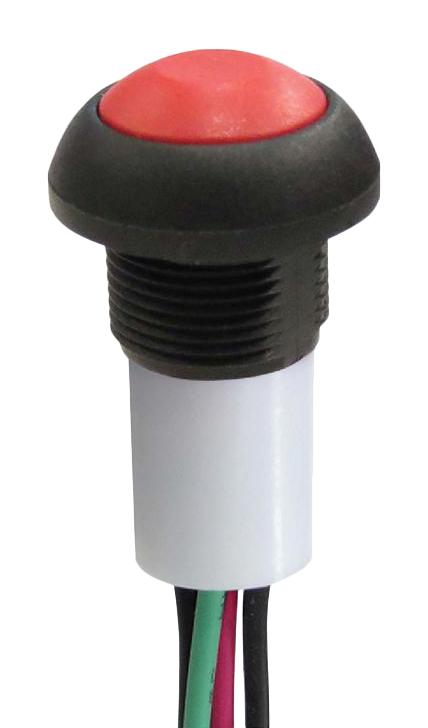 MULTICOMP PRO MPP12-6B2G5SM1CAS05L00-S001 Pushbutton Switch, Non-Illuminated, MP Pushbutton Switches High-Raised, 13.6 mm, SPST, Off-(On)