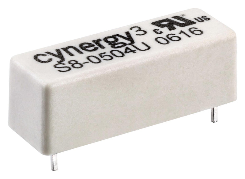 SENSATA / CYNERGY3 S8-1204VU Reed Relay, Miniature, SPST-NO, 12 VDC, S8, Through Hole, 750 ohm, 1 A