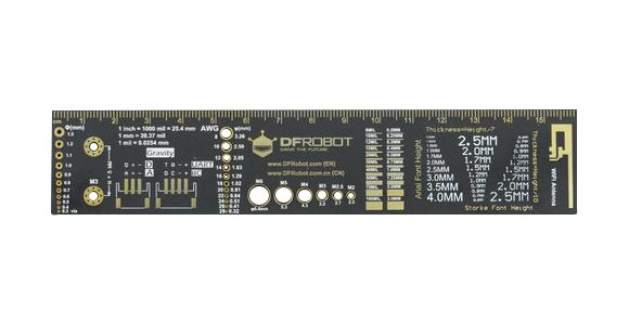 160mm Ruler Buy in India DFROBOT DWG0014-M PCB Engineer Ruler, Fiberglass, 160 mm L ...