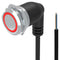 EAO 82-665C.2114 Vandal Resistant Switch, Ring Illuminated, 24V LED, 82 Series, 22 mm, SPDT, Maintained