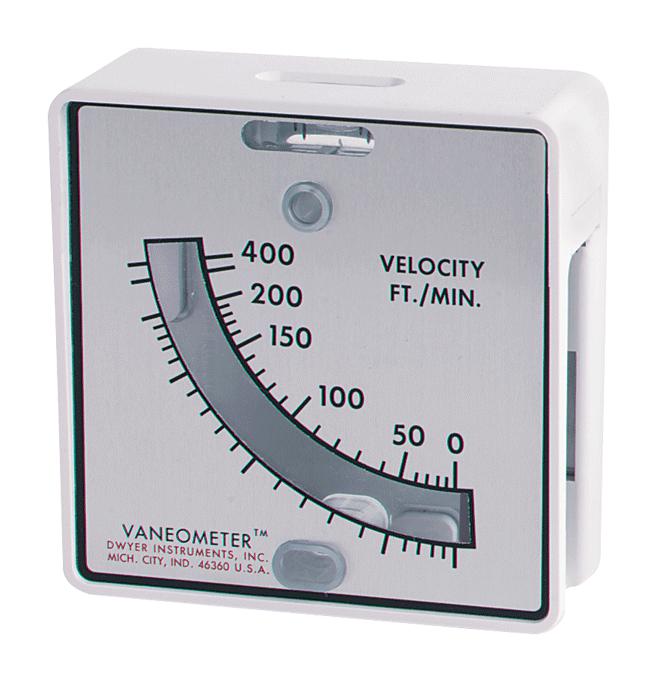 DWYER 480 Swing Vane Anemometer, 25 to 400 FPM, 10% Accuracy, Vaneometer 480 Series