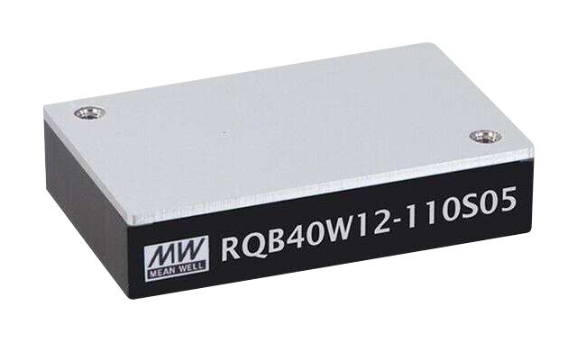 MEAN WELL RQB40W12-110S12 Isolated Through Hole DC/DC Converter, ITE, Industrial & Railway, Quarter Brick, Module, 12:1
