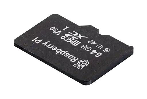 RASPBERRY-PI PI OS - 64GB MicroSDXC Card, Preinstalled with Pi OS, A2-Class, 64 GB, Raspberry Pi 4 & 5 Boards GTIN UPC EAN: 5056561804927