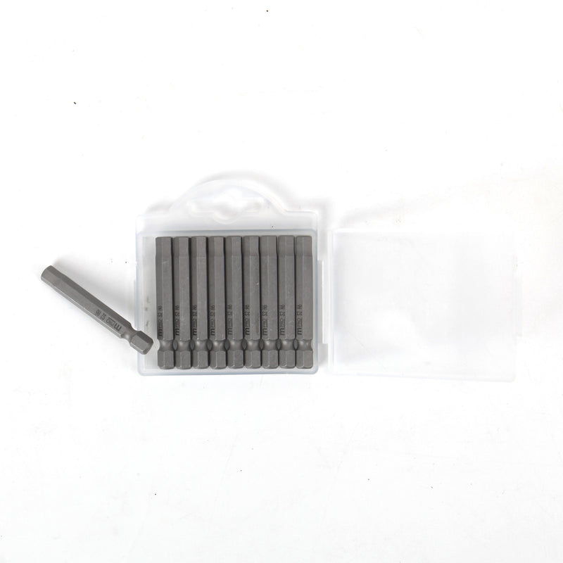 MULTICOMP PRO MP012268 Hex Bit, 10 Pieces of Hex Driver Bits, H6, 50mm, S2