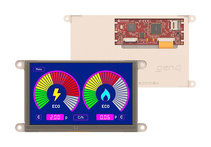 4D SYSTEMS GEN4-ULCD-70DT-WVA Display Module, 7", TFT LCD Resistive Touch Screen, 800 x 480 Pixels, 153.84mm x 85.63mm, 4-5.5VDC