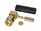 L-COM BAC02A-G RF / Coaxial Connector, SMA Coaxial, Right Angle Plug, Crimp, 50 ohm, RG174, RG188, RG316, Brass