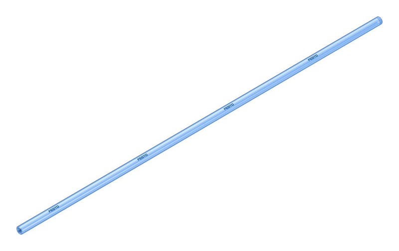 FESTO PUN-H-4X0,75-TBL Pneumatic Tubing, 4 mm, 2.6 mm, PU (Polyurethane), Transparent Blue, 10 bar, 50 m