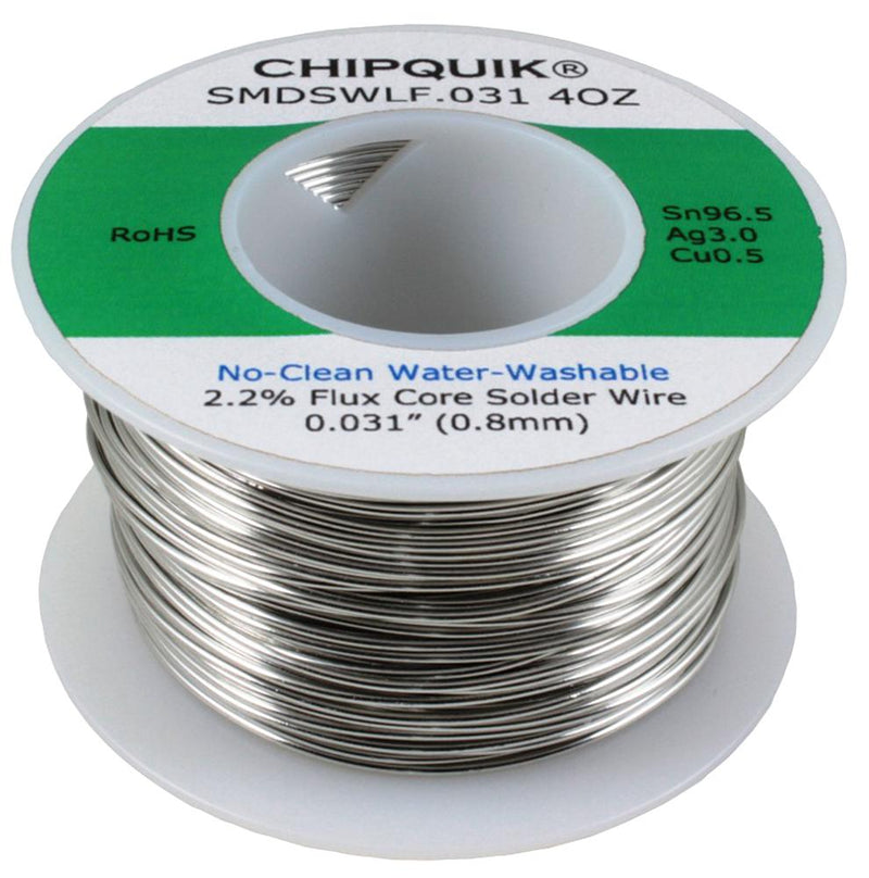 Chip Quik SMDSWLF.031 4OZ SMDSWLF.031 4OZ Solder Wire No Clean 220 &deg;C 0.8 mm
