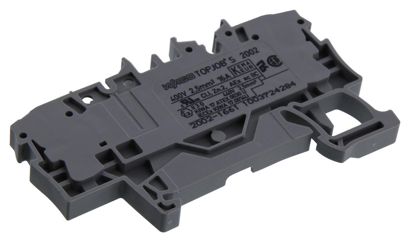 Wago 2002-1661 2002-1661 DIN Rail Mount Terminal Block 2 Ways 22 AWG 12 Clamp 6.3 A New