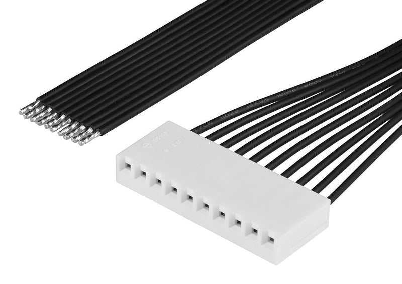 MOLEX 219665-1104 Cable Assembly, KK 396 Receptacle to Free End, 10 Ways, 3.96 mm, 1 Row, 600 mm, 23.6 "