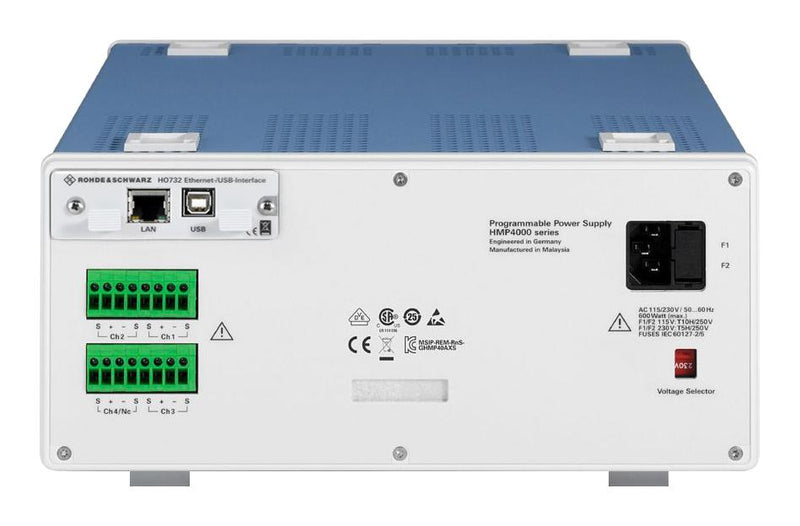 ROHDE & SCHWARZ R&SHMP4040COM Power Supply Package, 4 Channel, 32V, 10A, HO732 Dual Interface (USB/Ethernet)