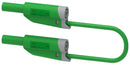 MULTICOMP PRO MP771094 Banana Test Lead, 4mm Banana Plug, Stackable, 4mm Stackable Banana Plug, 2.32 ", 59 mm, Green