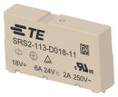 TE CONNECTIVITY SRS2-113-D018-11 Safety Relay, DC Monostable, 18 VDC, SPST-NO, SPST-NC, SRS2 Series, Through Hole, 6 A, PC Pin