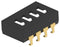 TE CONNECTIVITY 1-1825059-6 DIP / SIP Switch, 4 Circuits, Flush Slide, Surface Mount, SPST, 5 V, 1 A