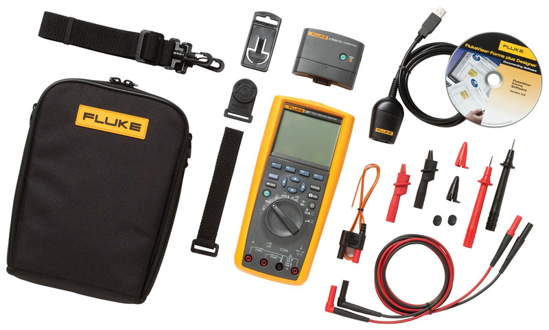 FLUKE FLUKE 287/FVF/IR3000 Handheld Digital Multimeter, With Forms Software & InfraRed Connector