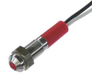 OSHINO LAMPS PL06SL122 LED Panel Mount Indicator, 520nm, 140 deg, Green, 12 V, 6 mm, 20 mA, 1.5 cd, IP67
