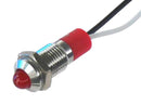 OSHINO LAMPS PL08SL116 LED Panel Mount Indicator, 625nm, 140 deg, Red, 240 V, 8 mm, 20 mA, 1 cd, IP67
