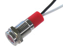OSHINO LAMPS PL08SL023 LED Panel Mount Indicator, 520nm, 140 deg, Green, 24 V, 8 mm, 20 mA, 1.3 cd, IP67