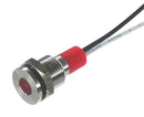 OSHINO LAMPS PL10SL015 LED Panel Mount Indicator, 625nm, 140 deg, Red, 110 V, 10 mm, 20 mA, 600 mcd, IP67