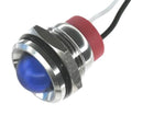 OSHINO LAMPS PL14SL116 LED Panel Mount Indicator, 625nm, 110 deg, Red, 240 V, 14 mm, 20 mA, 475 mcd, IP67