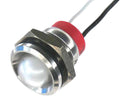 OSHINO LAMPS PL14SL123 LED Panel Mount Indicator, 520nm, 140 deg, Green, 24 V, 14 mm, 20 mA, 800 mcd, IP67