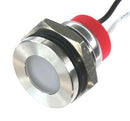 OSHINO LAMPS PL14SL023 LED Panel Mount Indicator, 520nm, 140 deg, Green, 24 V, 14 mm, 20 mA, 4 cd, IP67