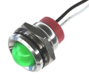 OSHINO LAMPS PL16SL125 LED Panel Mount Indicator, 520nm, 110 deg, Green, 110 V, 16 mm, 20 mA, 1.8 cd, IP67