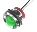 OSHINO LAMPS PL22SL125 LED Panel Mount Indicator, 520nm, 110 deg, Green, 110 V, 22 mm, 20 mA, 1.8 cd, IP67