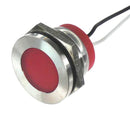 OSHINO LAMPS PL22SL013 LED Panel Mount Indicator, 625nm, 110 deg, Red, 24 V, 22 mm, 20 mA, 860 mcd, IP67