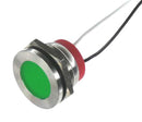 OSHINO LAMPS PL22SL023 LED Panel Mount Indicator, 520nm, 110 deg, Green, 24 V, 22 mm, 20 mA, 1.5 cd, IP67