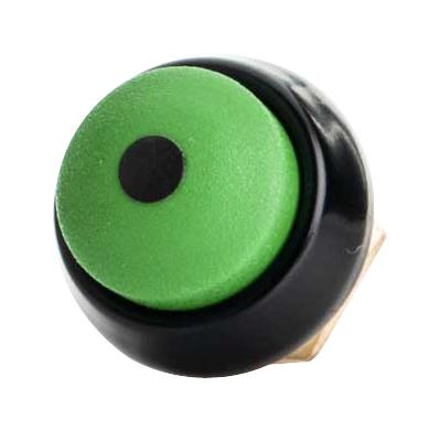 ITW SWITCHES 59-900122 Industrial Pushbutton Switch, 59 Series, 13.6 mm, SPST-NO-DM, Momentary, Round Raised, Green