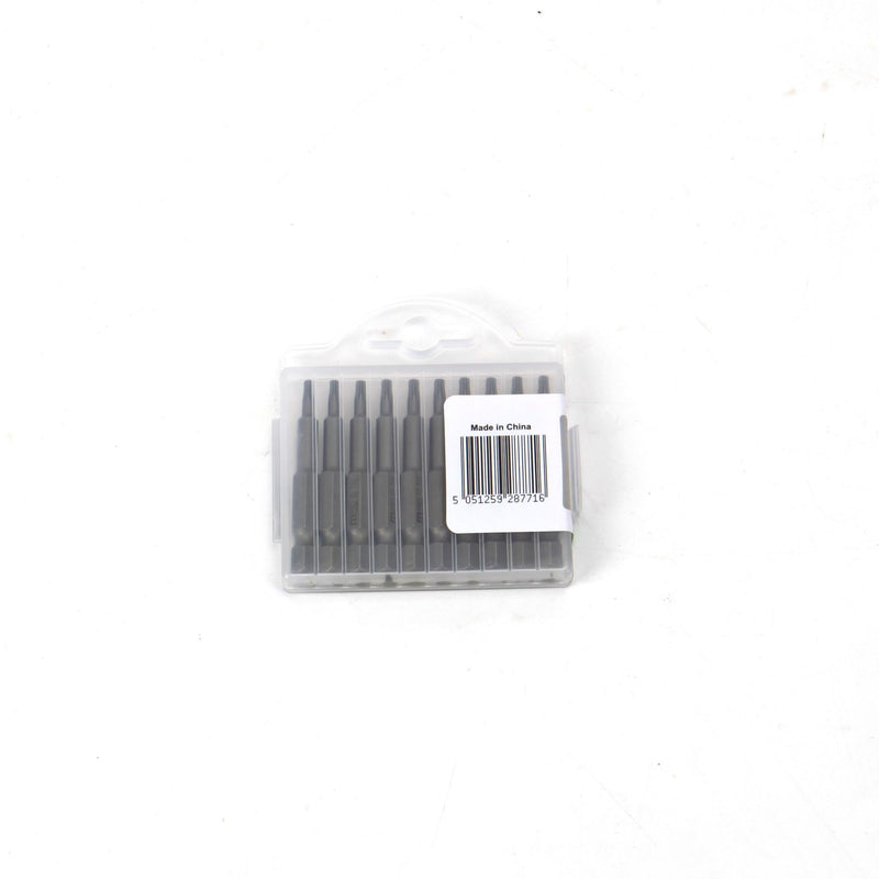 MULTICOMP PRO MP012269 Torx Bit, 10 Pieces of Torx Driver Bits, T10, 50mm, S2