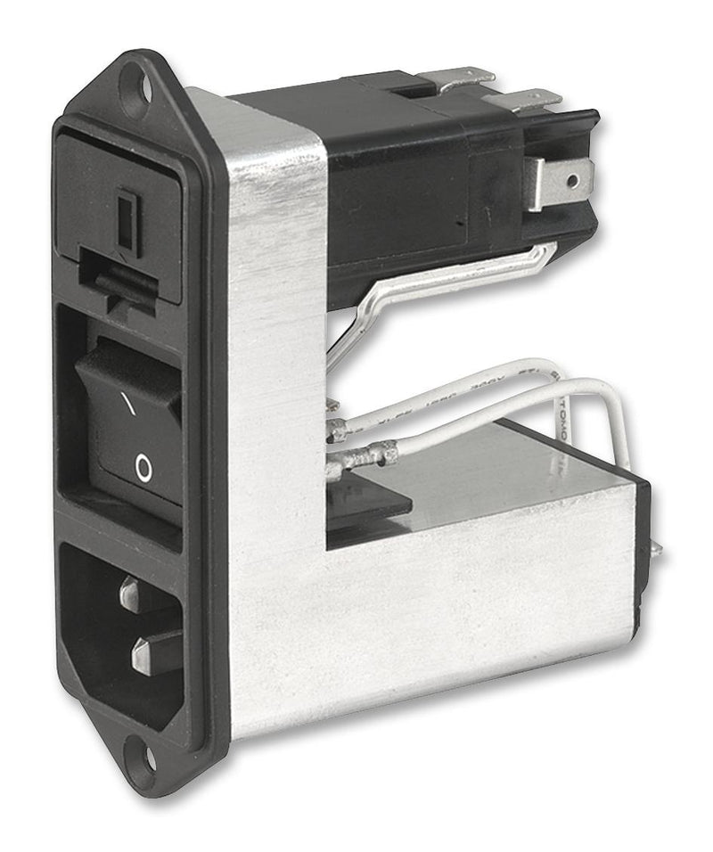 Schurter CD44.1101.151 CD44.1101.151 Filtered IEC Power Entry Module C14 General Purpose 6 A 250 VAC 2-Pole Switch