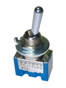 NIDEC COMPONENTS 8A1011-Z Toggle Switch, On-On, SPDT, Non Illuminated, 8A, Panel Mount, 6 A