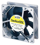 SANYO DENKI 9GL1212M101 DC Axial Fan, 12 V, Square, 120 mm, 38 mm, Ball Bearing, 74 CFM