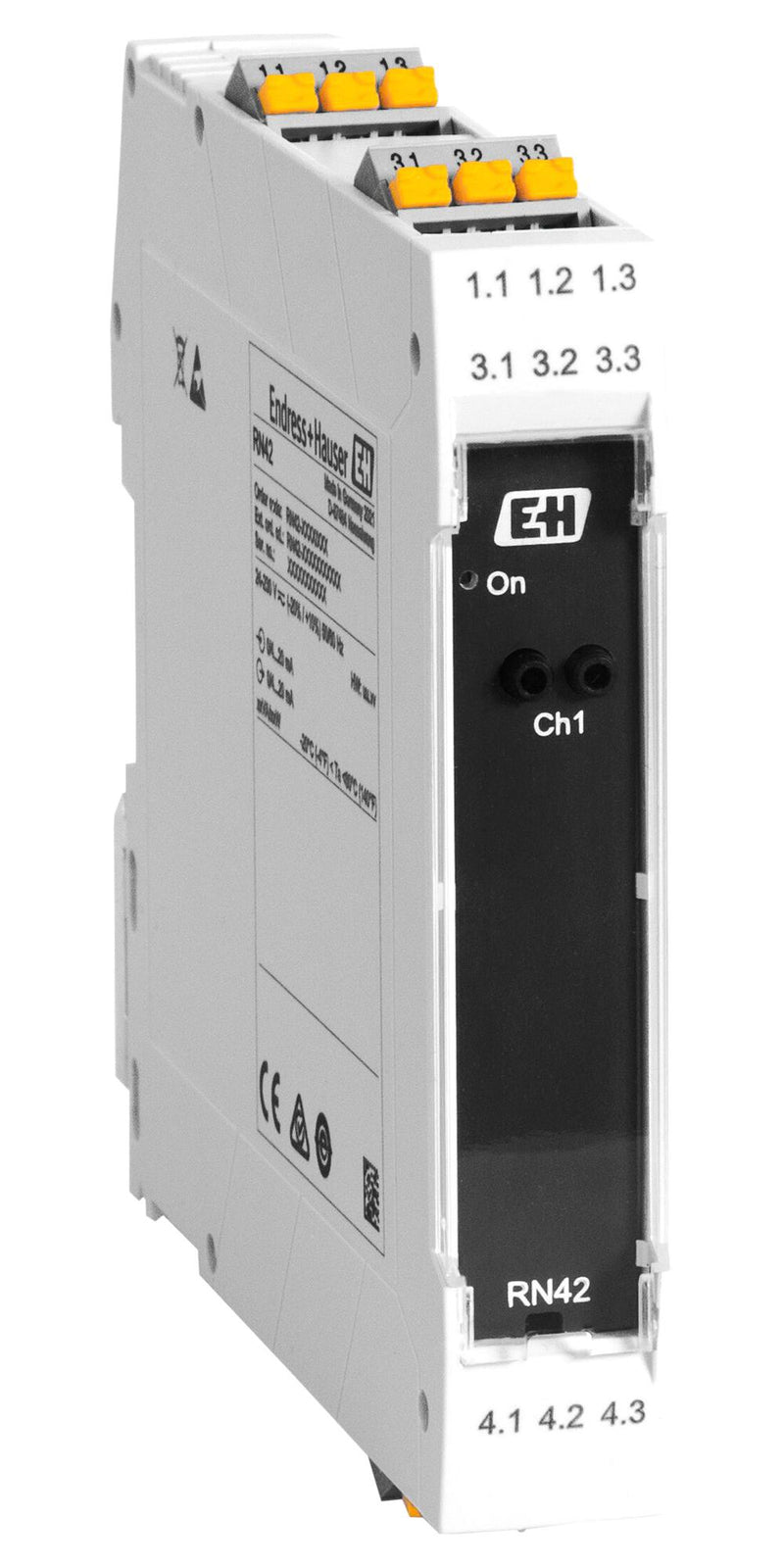 ENDRESS+HAUSER RN42-CB1AO Active Barrier, 1 Channel, 24 to 230 V, Current to Current, RN42 Series